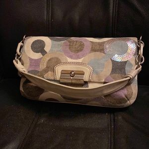 Very Elegant Evening Sequins New Coach Bag size 13x8x4